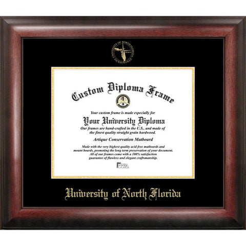 University Of North Florida Gold Embossed Diploma Frame