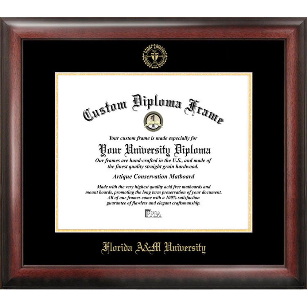 Florida A&m University Gold Embossed Diploma Frame