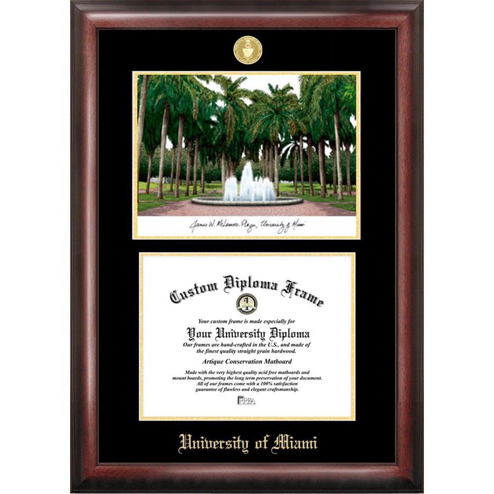 University Of Central Florida Gold Embossed Diploma Frame With Limited Edition Lithograph