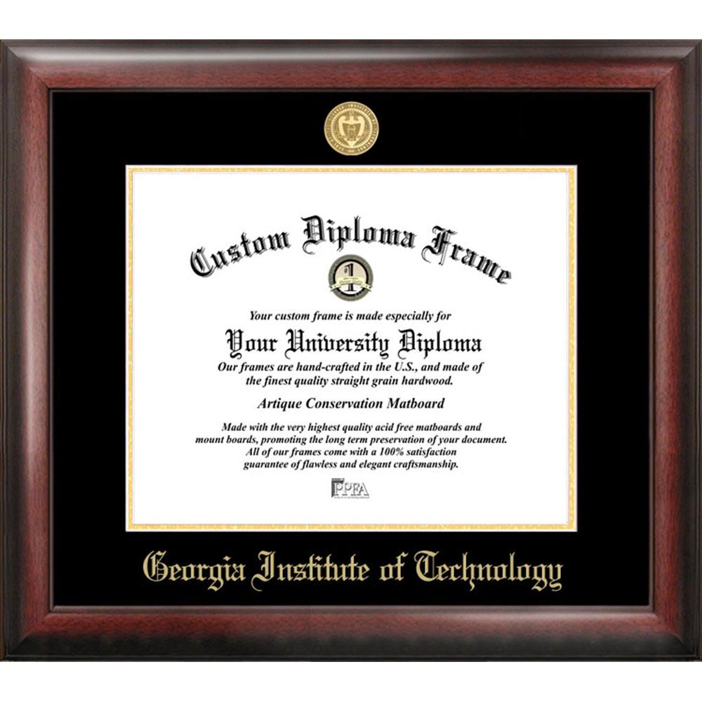 Georgia Institute Of Technology Gold Embossed Diploma Frame