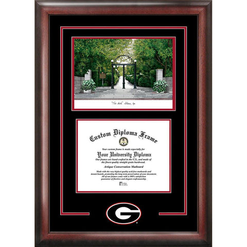 University Of Georgia "spirit" Graduate Frame With Campus Image