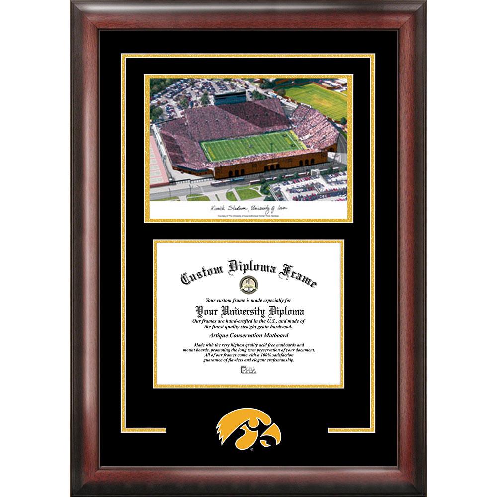 University Of Iowa Kinnick Stadium "spirit" Graduate Frame With Campus Image