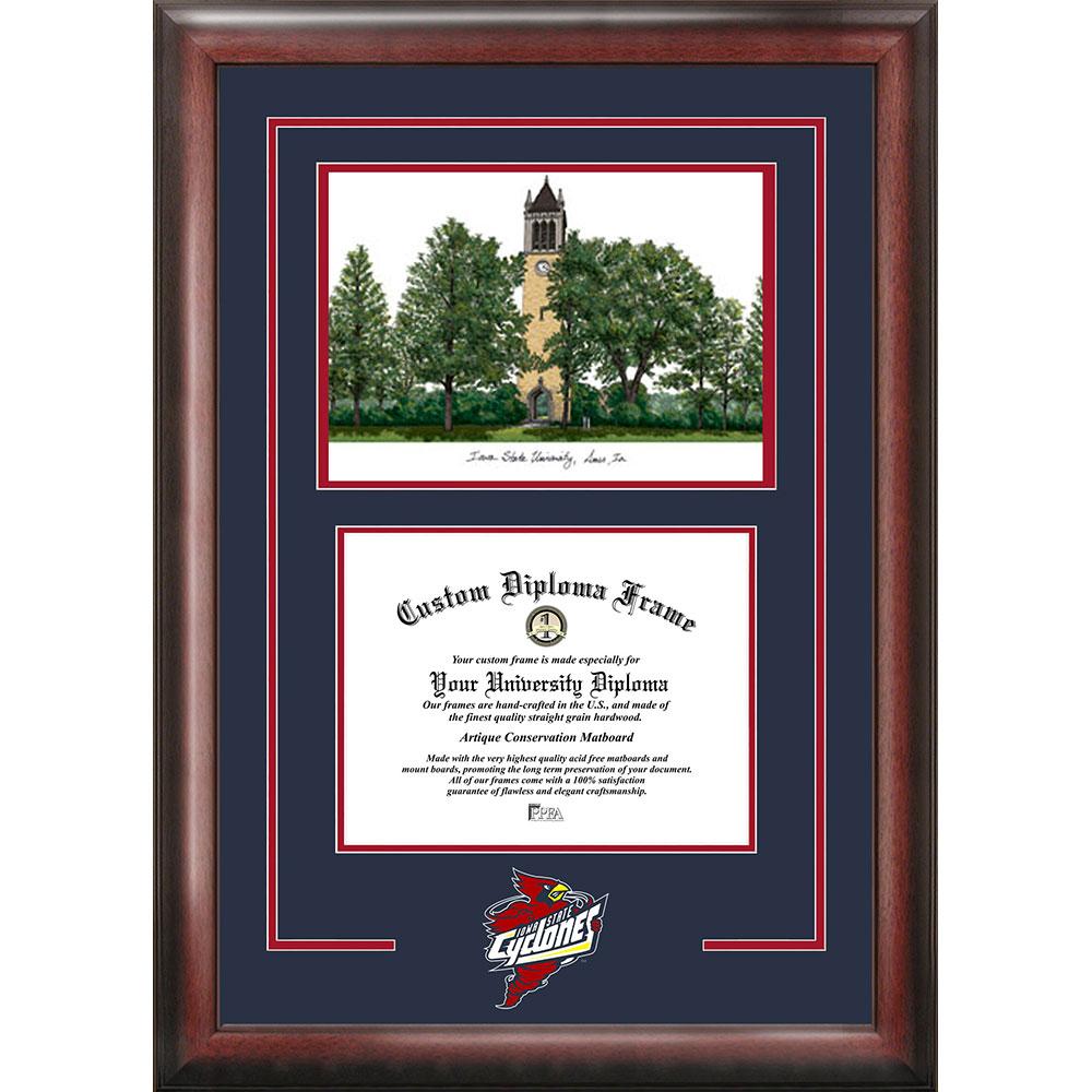 Iowa State University "spirit" Graduate Frame With Campus Image