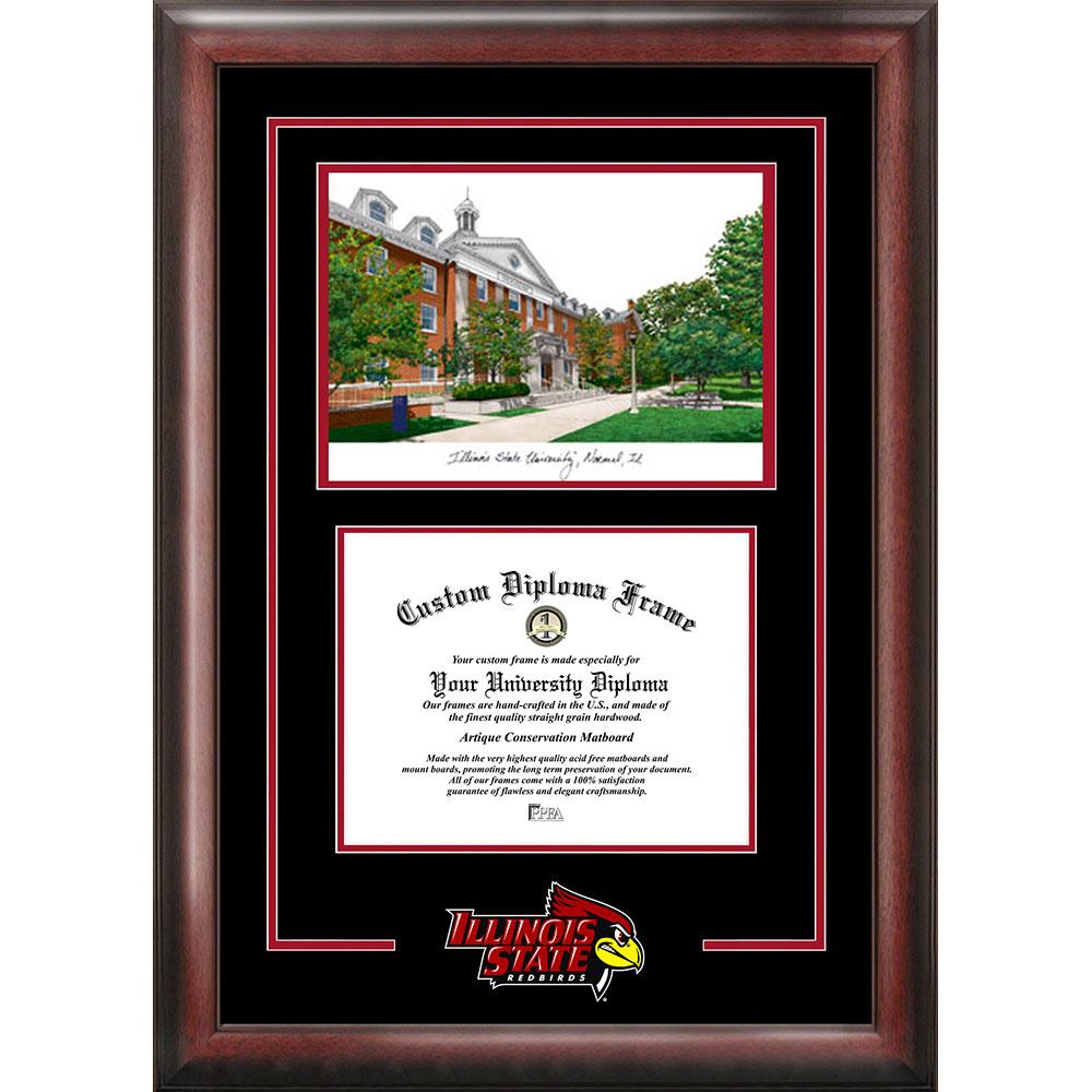 Illinois State "spirit" Graduate Frame With Campus Image