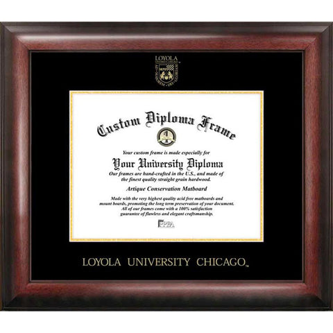 Loyola University Gold Embossed Diploma Frame