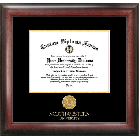 Northwestern University Gold Embossed Diploma Frame