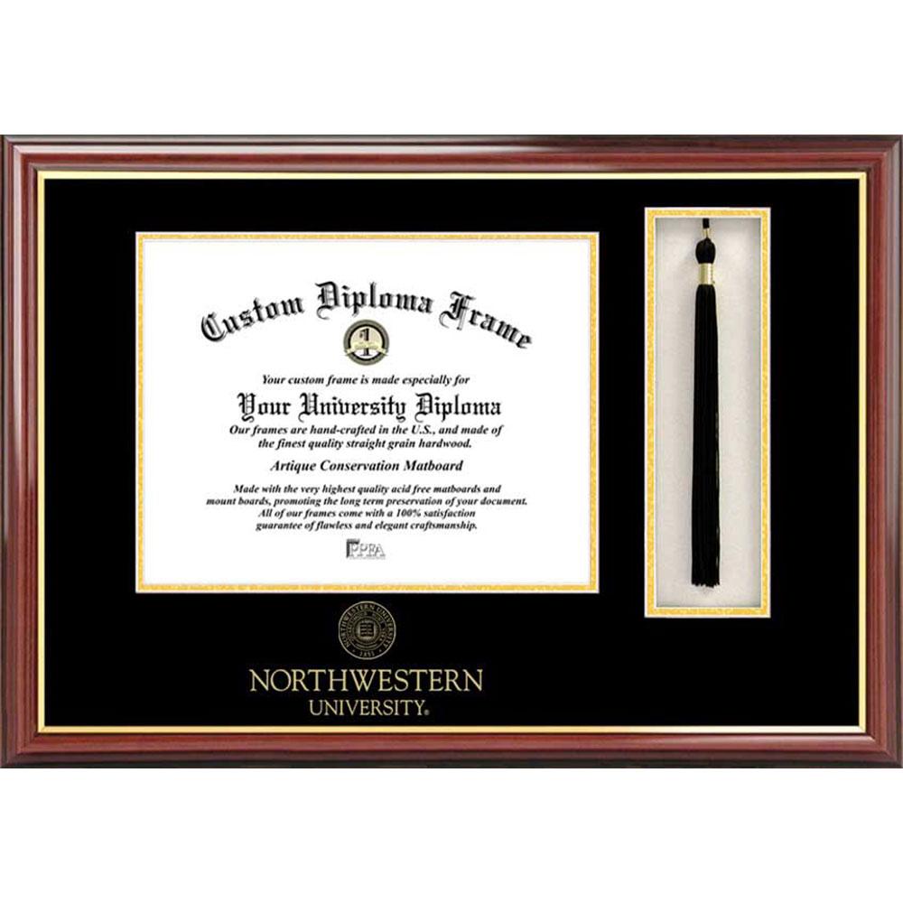 Northwestern University Tassel Box And Diploma Frame