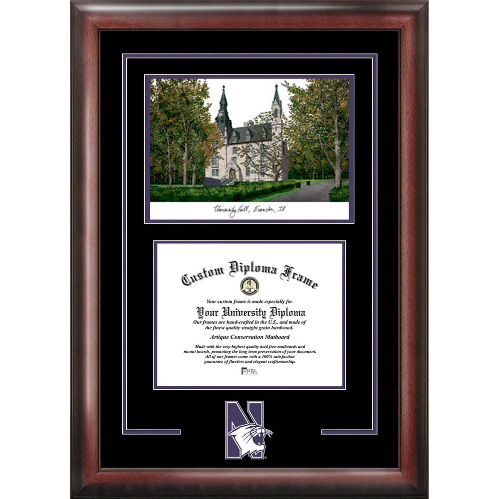 Northwestern University "spirit" Graduate Frame With Campus Image