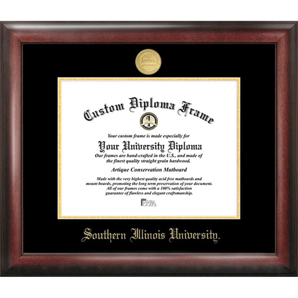 Southern Illinois University Gold Embossed Diploma Frame