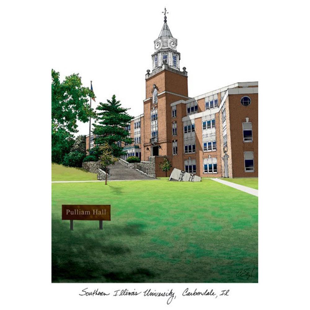 Southern Illinois University Campus Images Lithograph Print