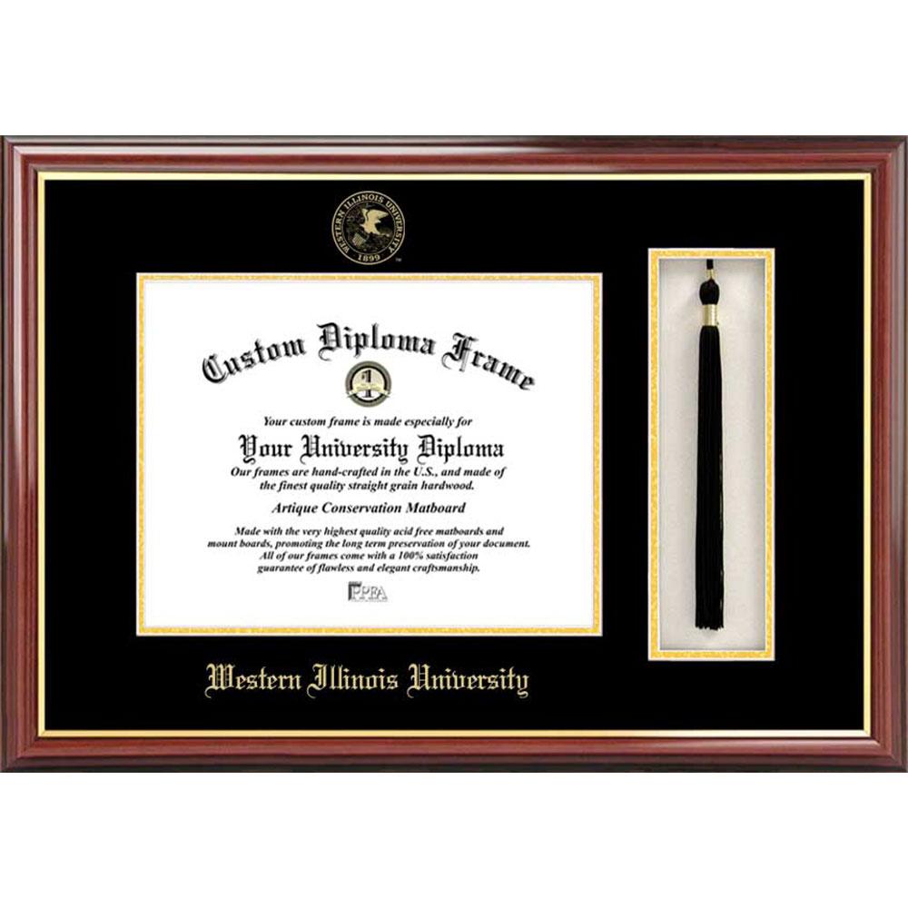 Western Illinois University Tassel Box And Diploma Frame