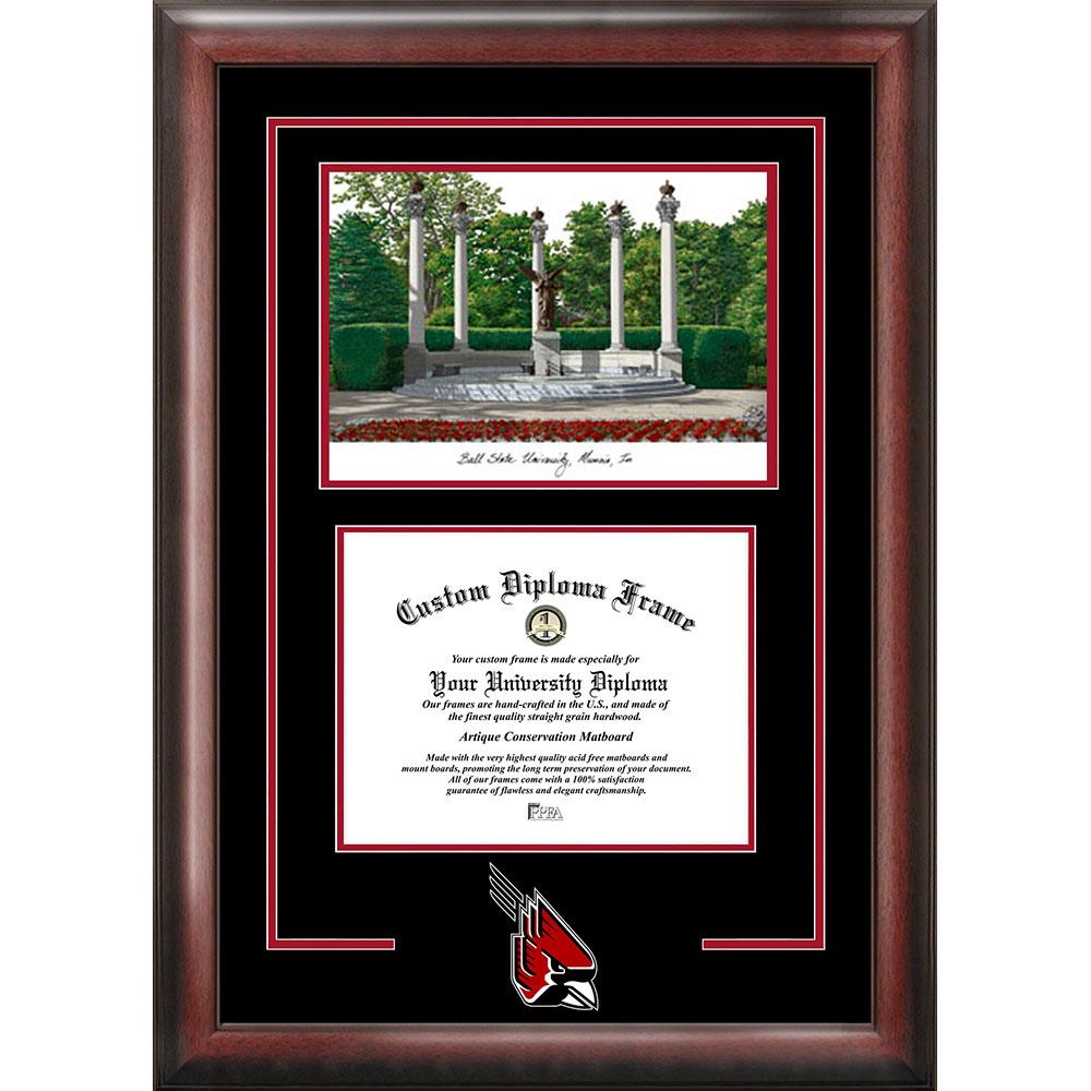 Ball State University "spirit" Graduate Frame With Campus Image