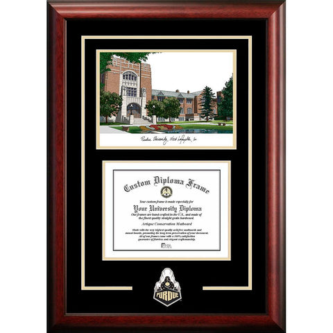 Purdue University "spirit" Graduate Frame With Campus Image