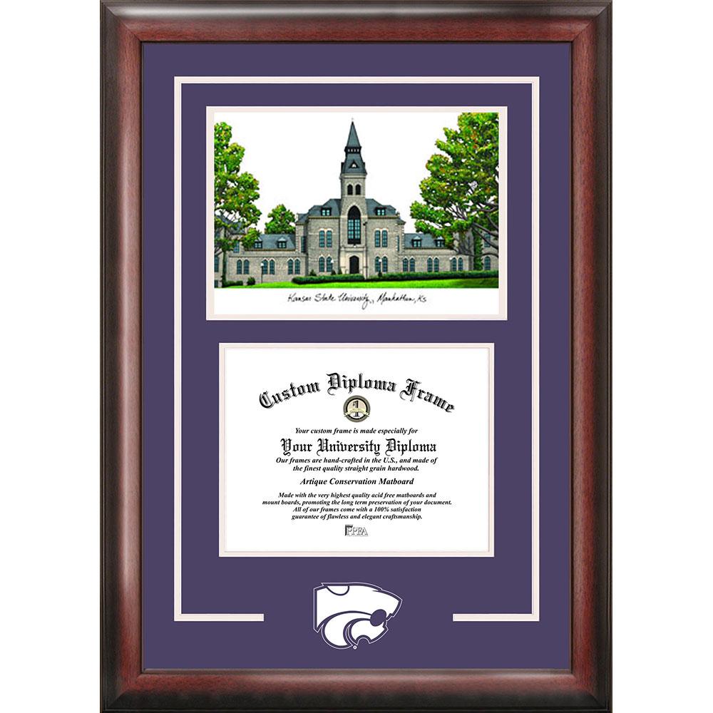 Kansas State University "spirit" Graduate Frame With Campus Image