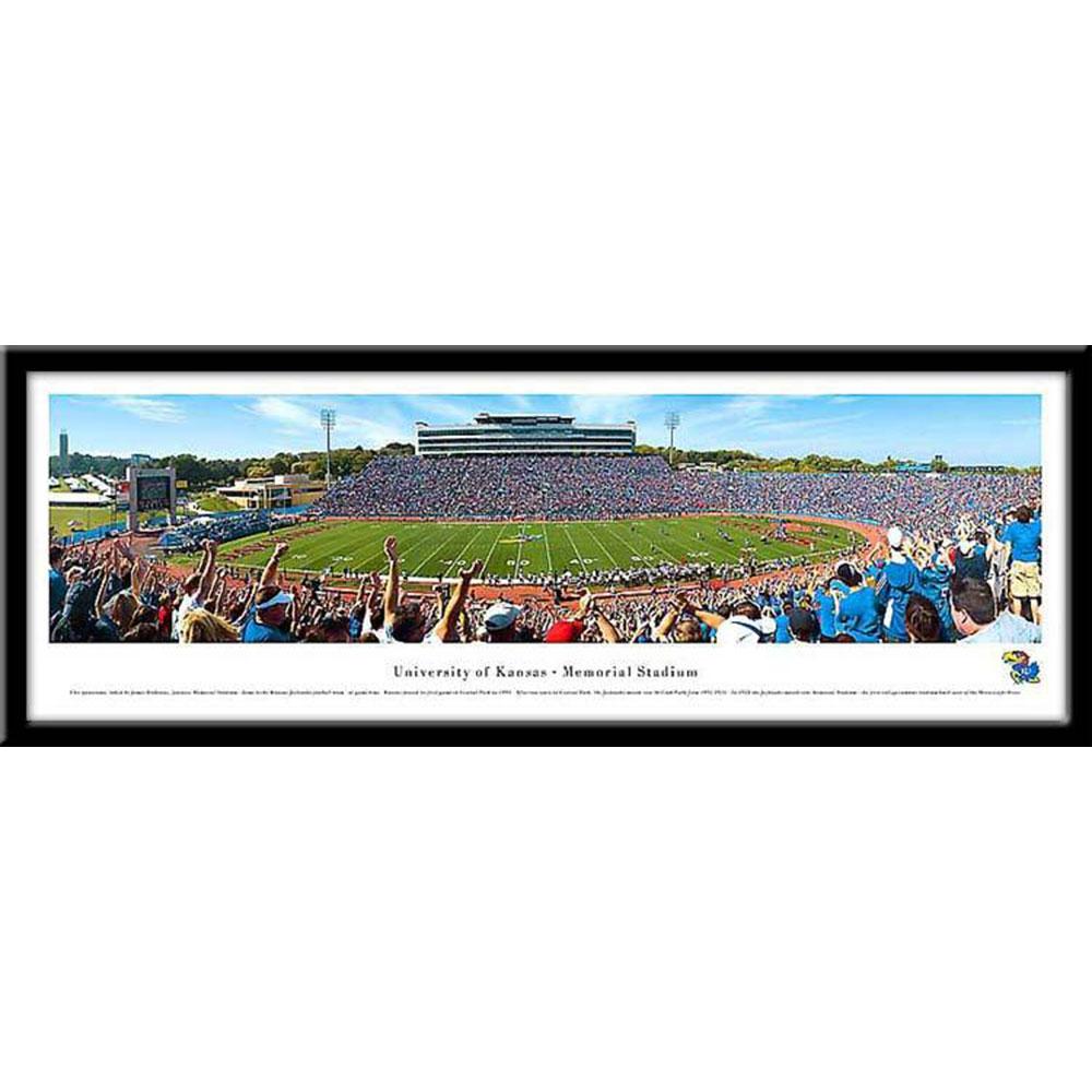 Kansas Jayhawks Memorial Framed Panoramic Stadium Print