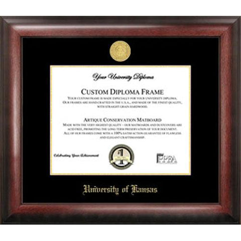 University Of Kansas Gold Embossed Diploma Frame