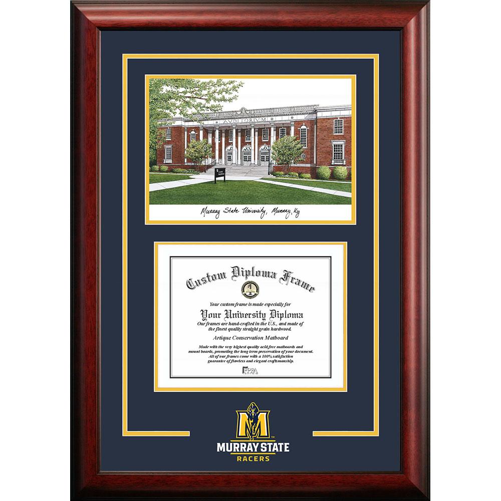 Murray State University "spirit" Graduate Frame With Campus Image