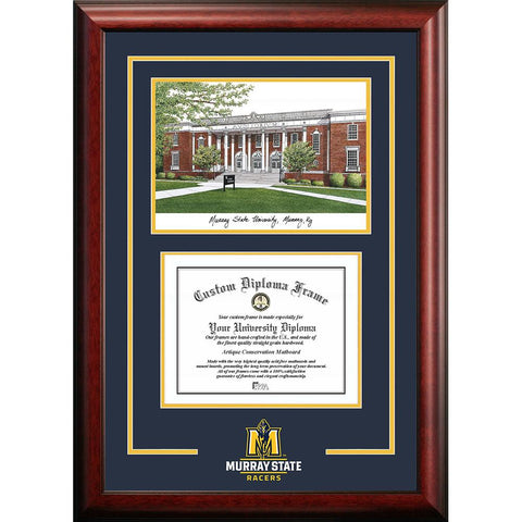 Murray State University "spirit" Graduate Frame With Campus Image