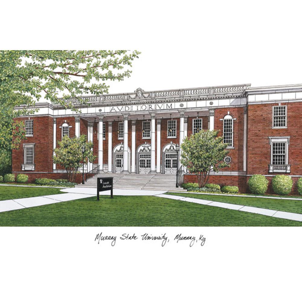 Murray State University Campus Images Lithograph Print