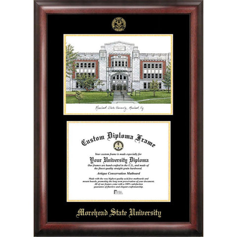 Morehead State University Gold Embossed Diploma Frame With Limited Edition Lithograph