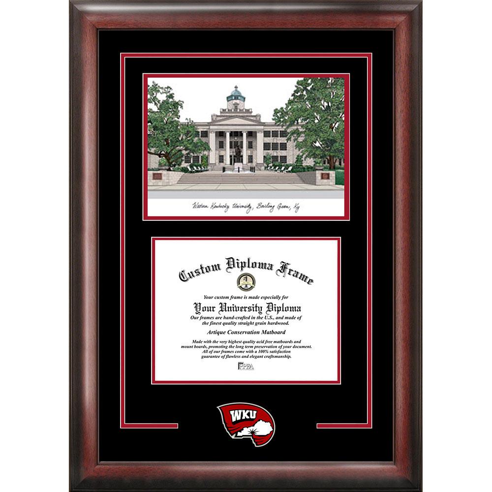 Western Kentucky University "spirit" Graduate Frame With Campus Image