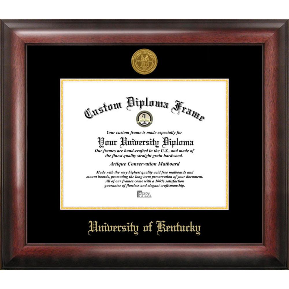 University Of Kentucky Gold Embossed Diploma Frame