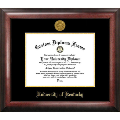 University Of Kentucky Gold Embossed Diploma Frame