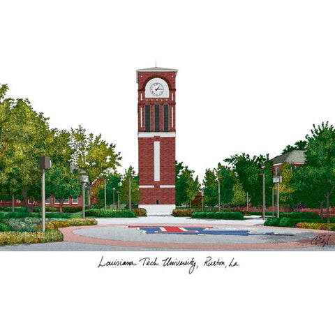 Louisiana Tech University Lithograph Print