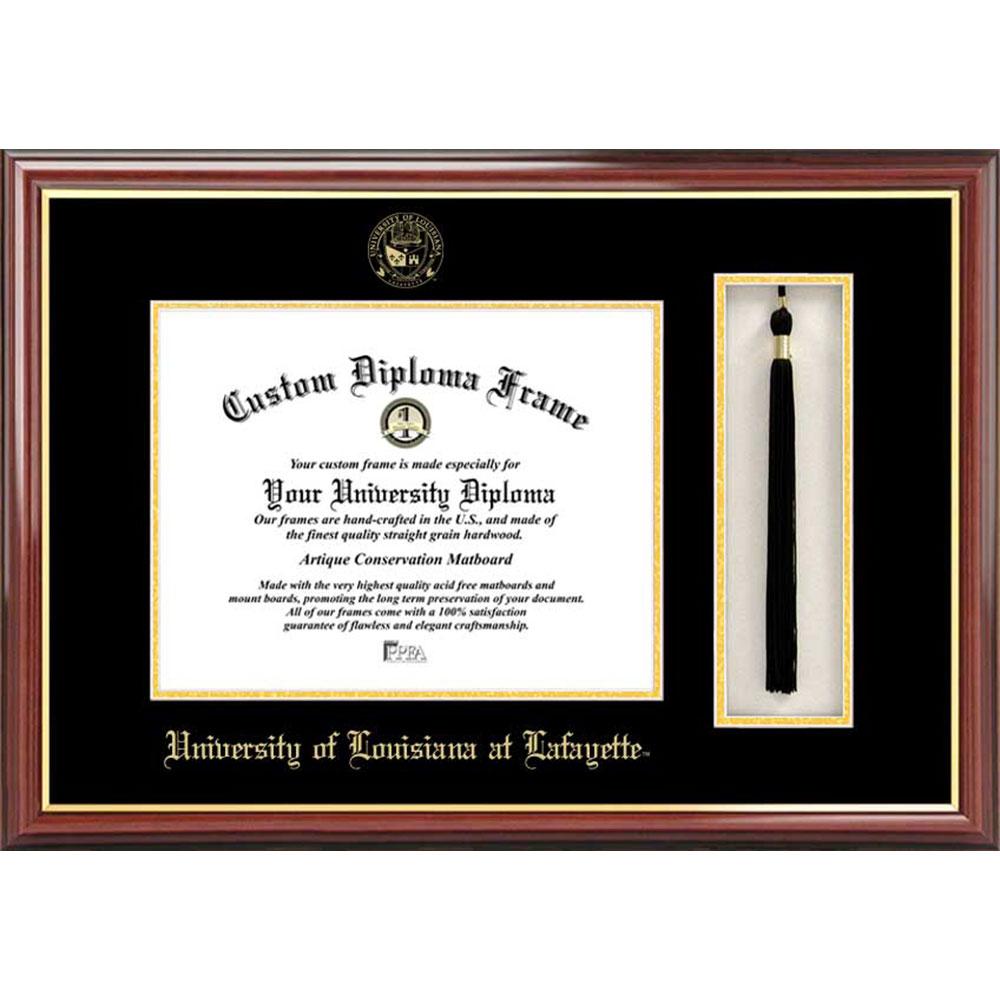 University Of Louisiana-lafayette Tassel Box And Diploma Frame