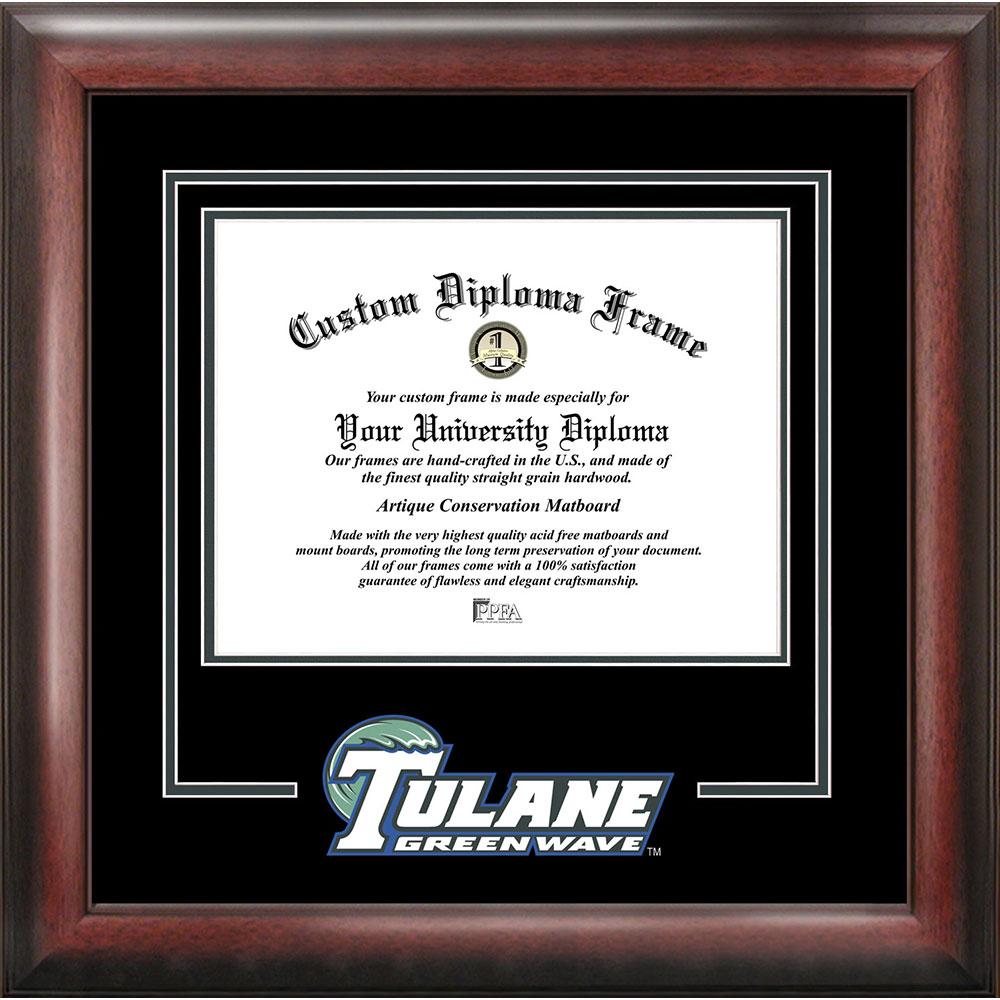 Tulane University "spirit" Diploma Frame