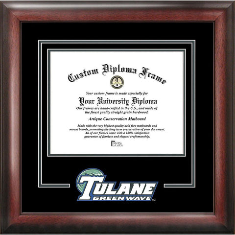 Tulane University "spirit" Diploma Frame