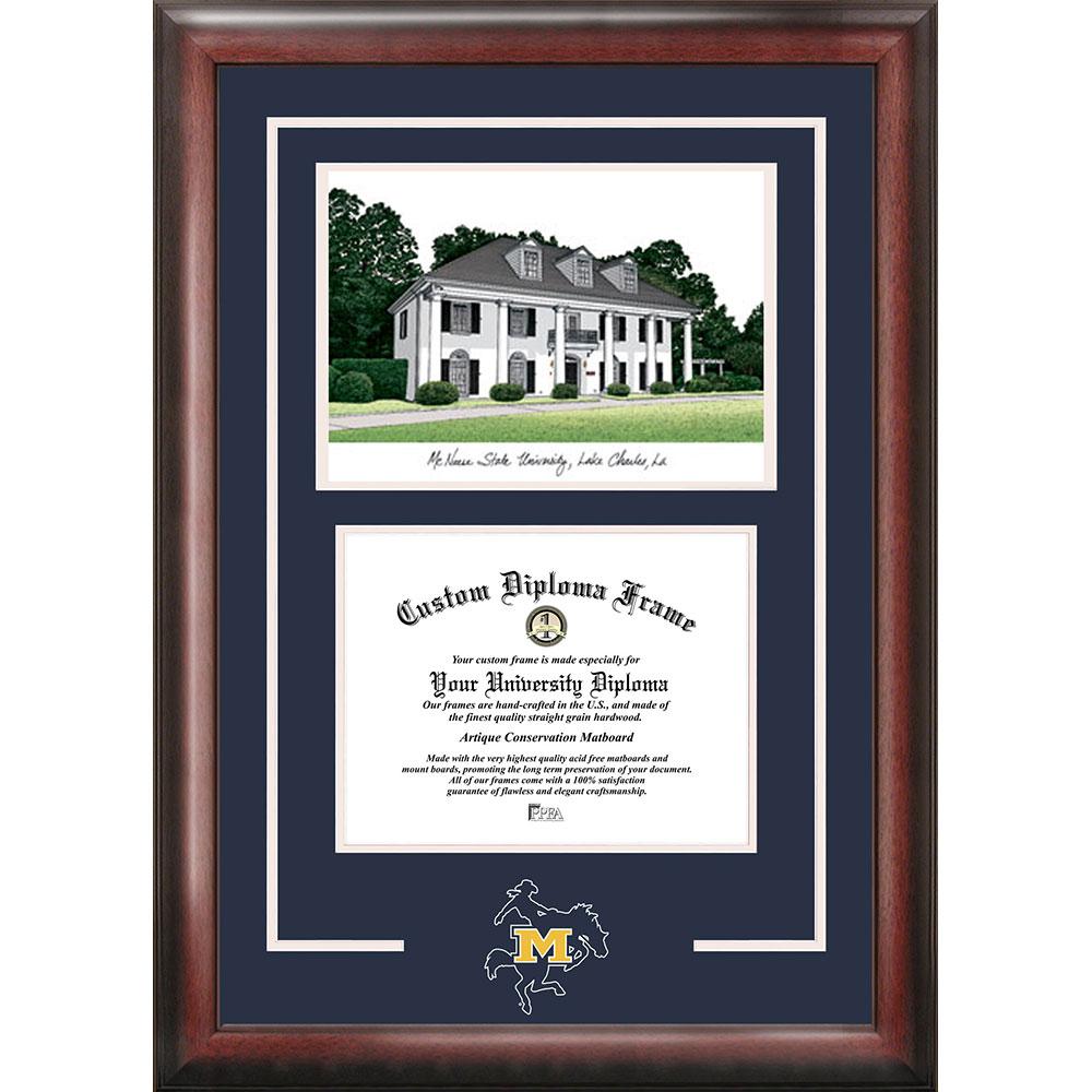 Mcneese State University "spirit" Graduate Frame With Campus Image