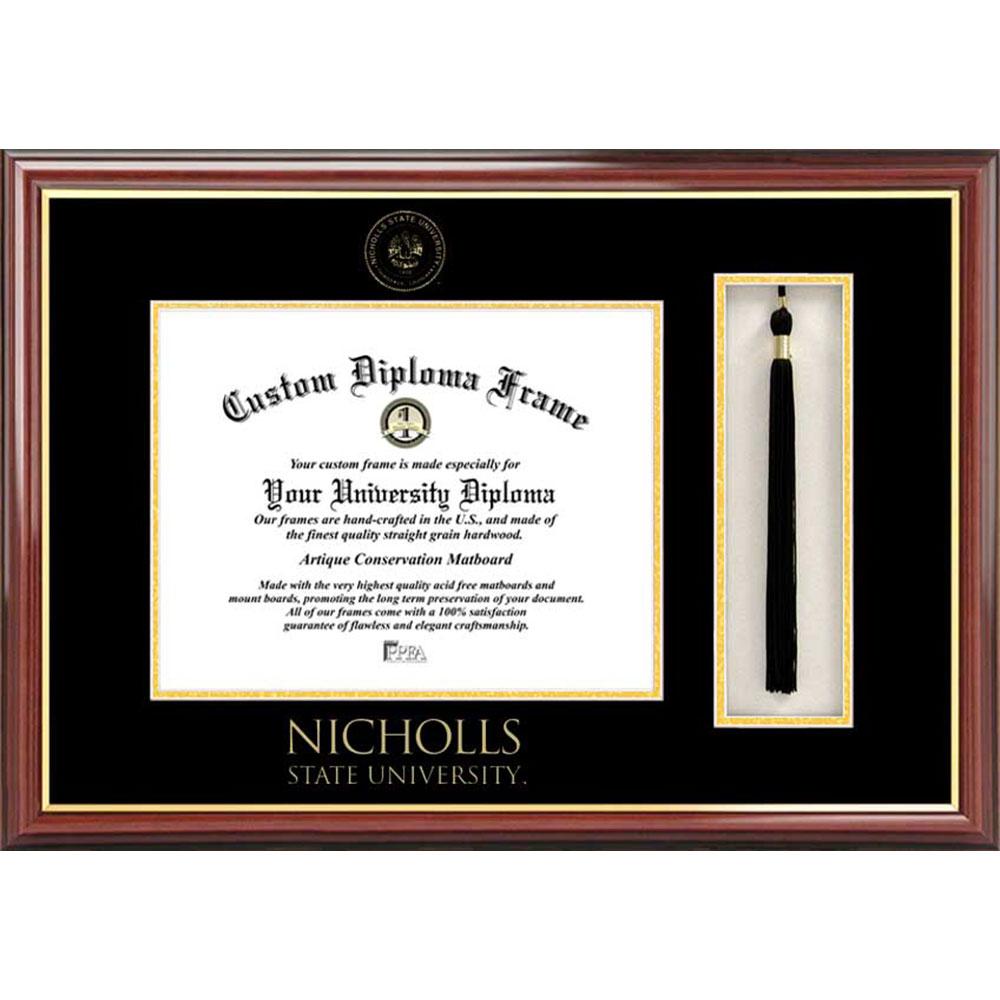 Nicholls State Tassel Box And Diploma Frame