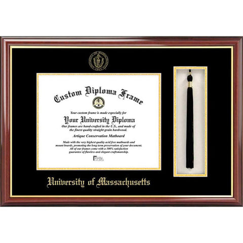 University Of Massachusetts Tassel Box And Diploma Frame