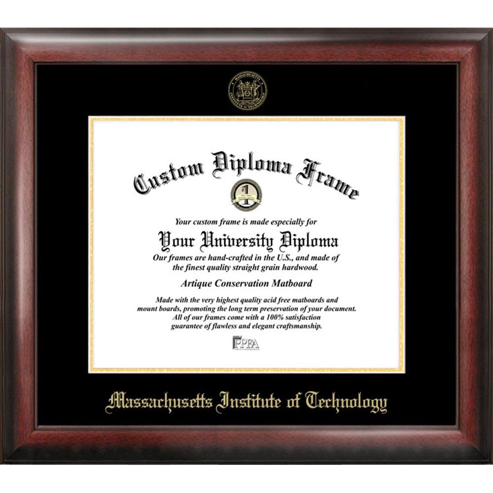 Massachusetts Institute Of Technology Gold Embossed Diploma Frame