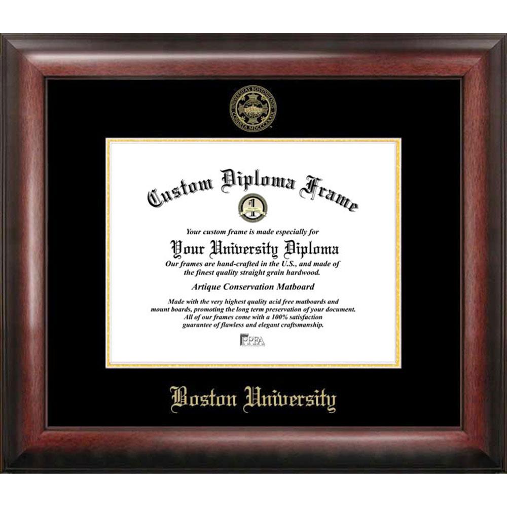 Boston University Gold Embossed Diploma Frame