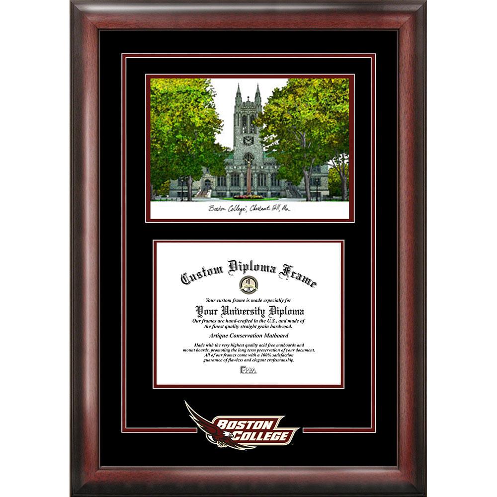 Boston College "spirit" Graduate Frame With Campus Image