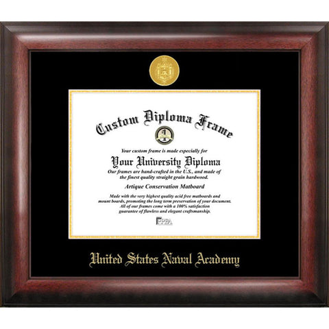 U.s. Naval Academy Gold Embossed Diploma Frame