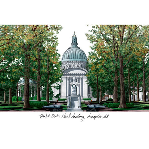 U.s. Naval Academy Lithograph Print