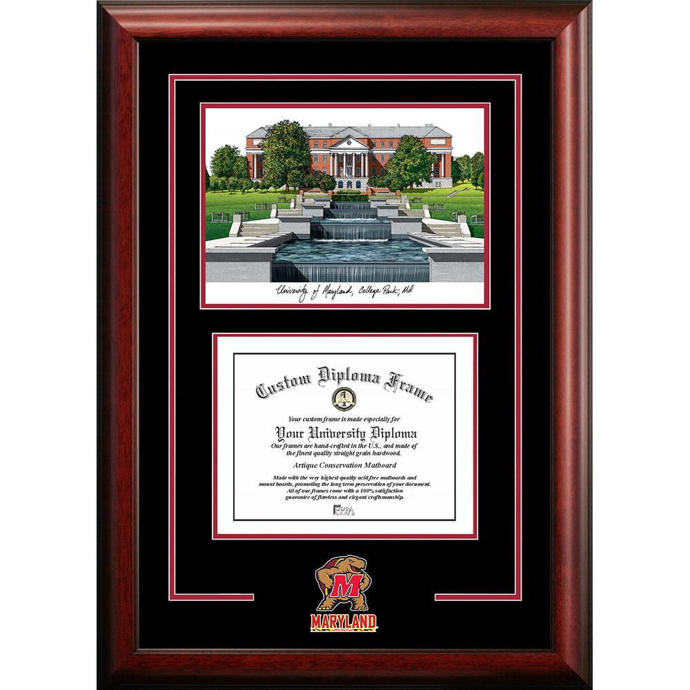 University Of Maryland "spirit" Graduate Frame With Campus Image