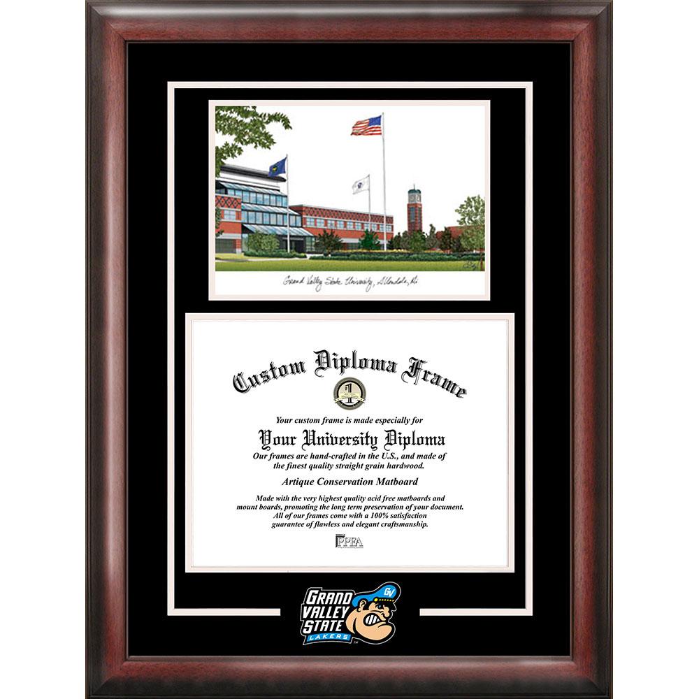 Grand Valley State University "spirit" Graduate Frame With Campus Image