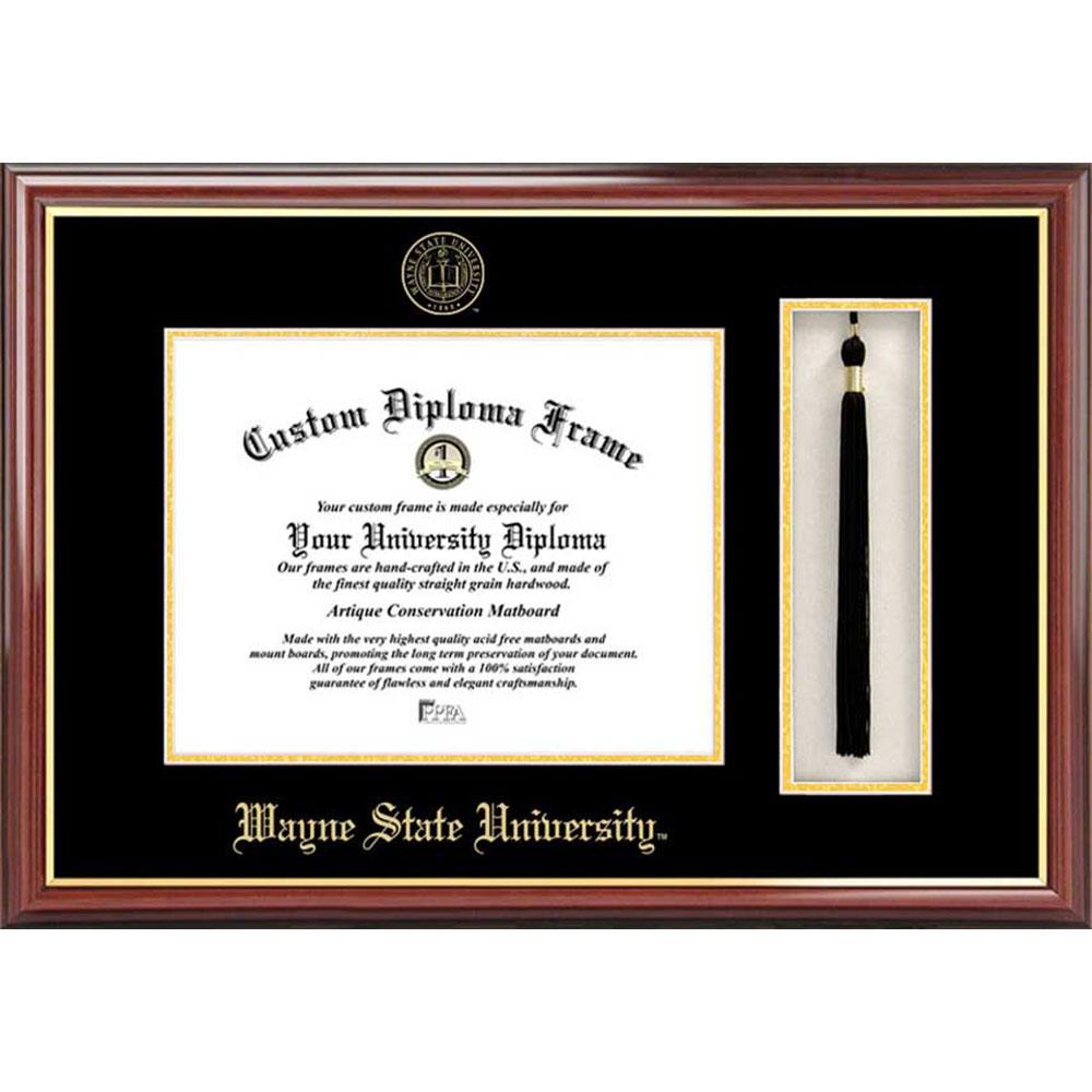 Wayne State University Tassel Box And Diploma Frame