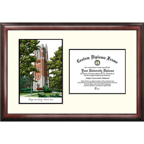 Michigan State University "scholar" Diploma Frame