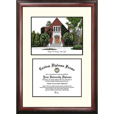 Michigan State University "scholar" Diploma Frame