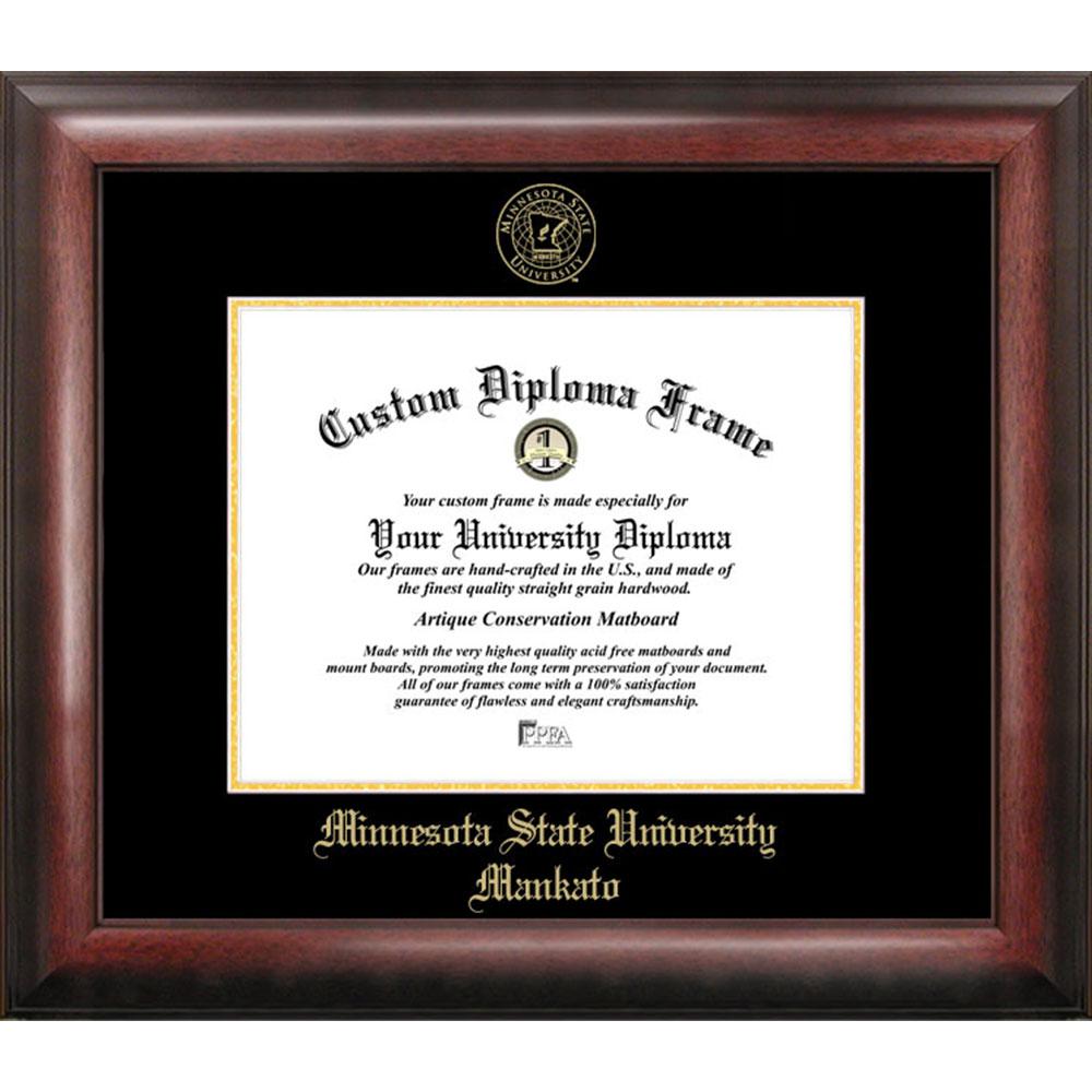 Minnesota State University, Mankato Gold Embossed Diploma Frame