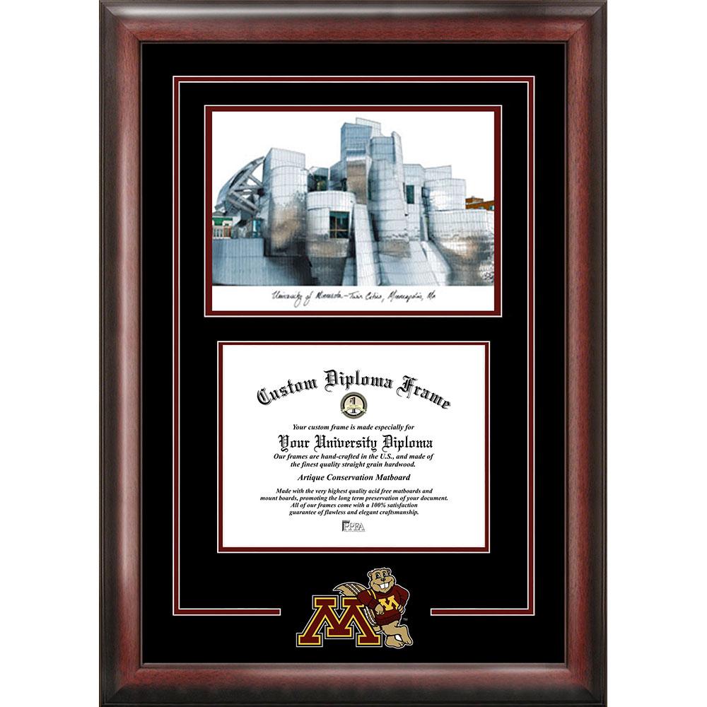 University Of Minnesota "spirit" Graduate Frame With Campus Image