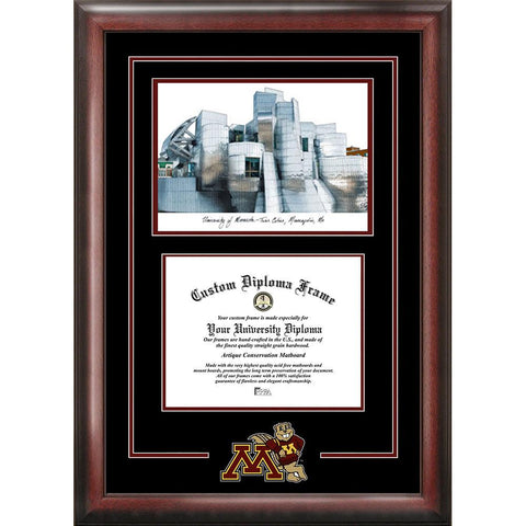 University Of Minnesota "spirit" Graduate Frame With Campus Image