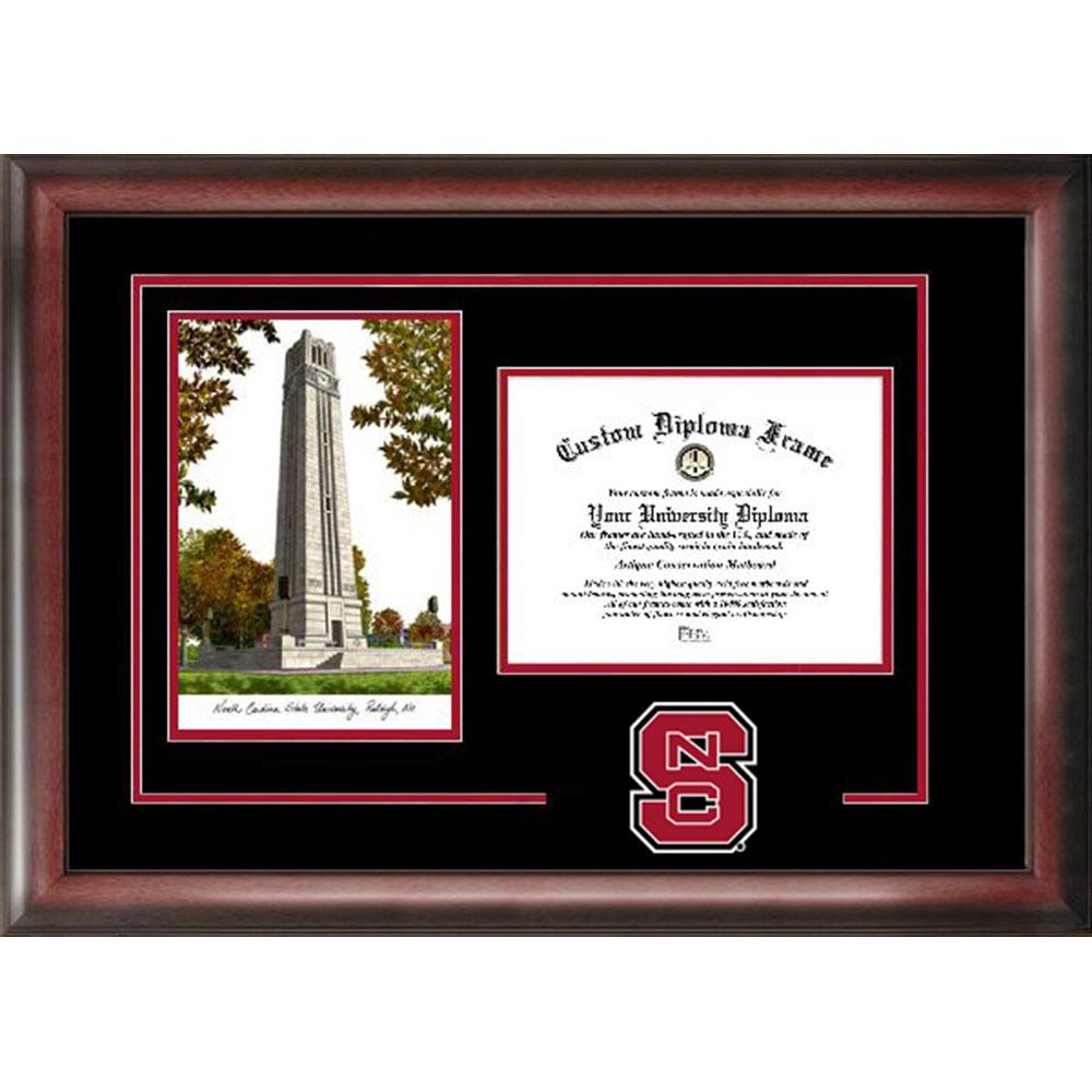 North Carolina State University "spirit" Graduate Frame With Campus Image