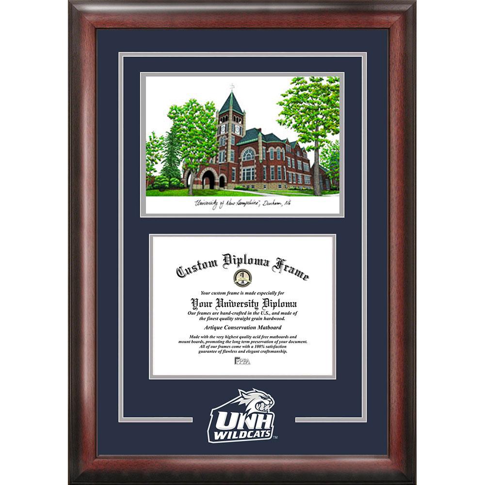 University Of New Hampshire "spirit" Graduate Frame With Campus Image