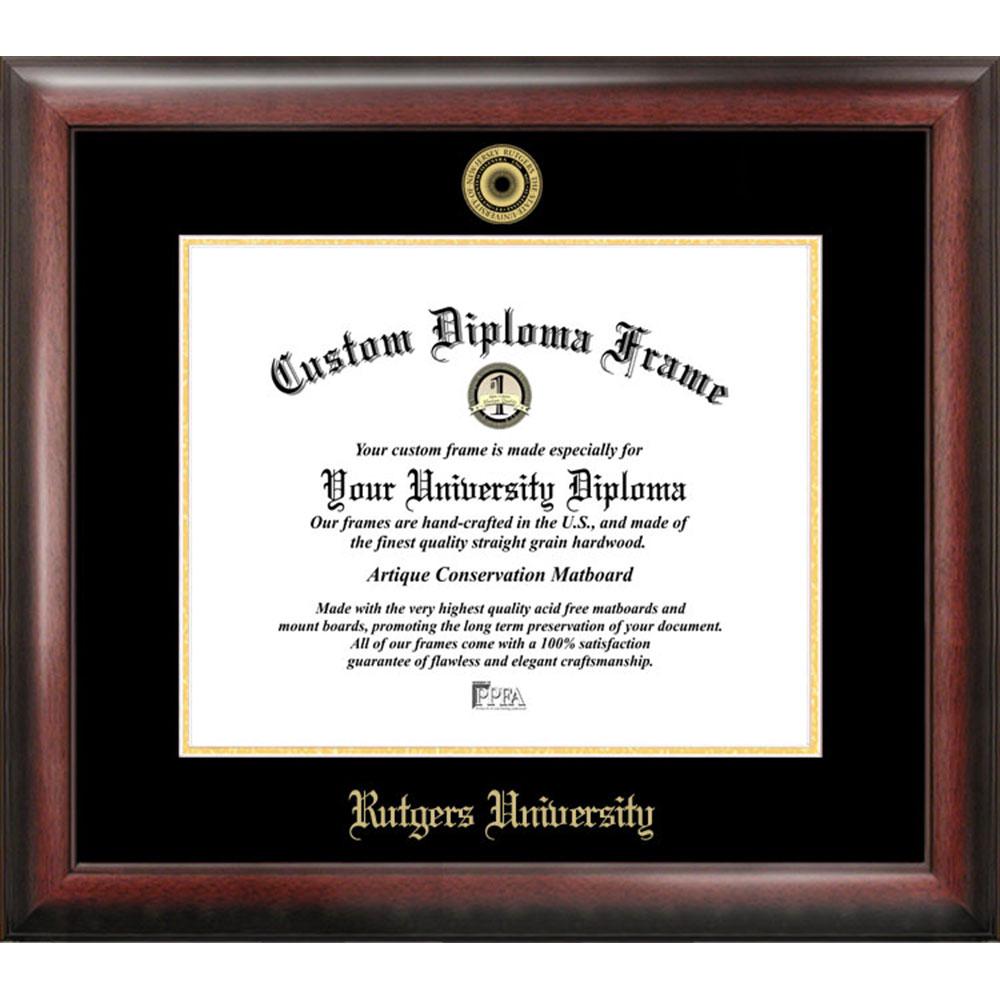 Rutgers University Gold Embossed Diploma Frame